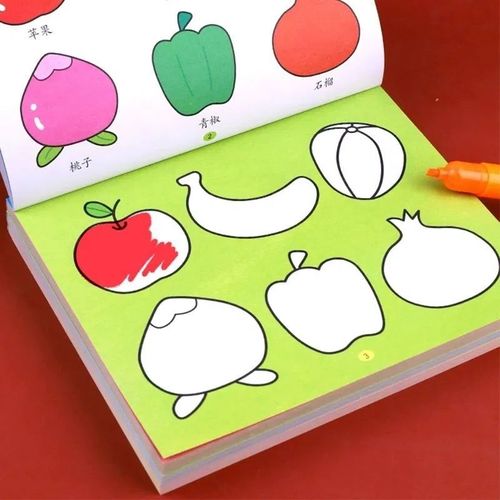 宝宝涂色绘画本画画本儿童3-8岁简笔画入门幼儿填色本启蒙学画画