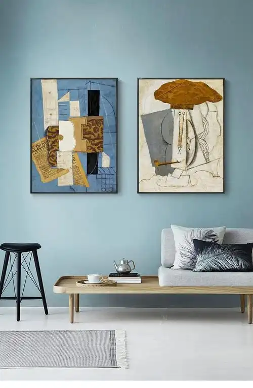 毕加索人物抽象画世界名画毕加索玄关抽象装饰画人物客厅挂画沙发背景