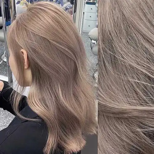 2021流行色染发剂植物纯女自己在家奶茶亚麻冷灰染发膏