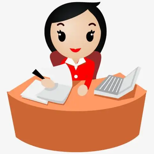 卡通办公室女白领