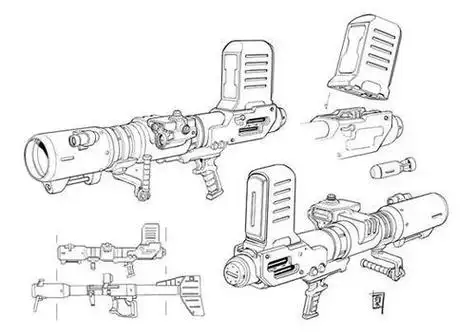 火箭筒的卡通简笔画