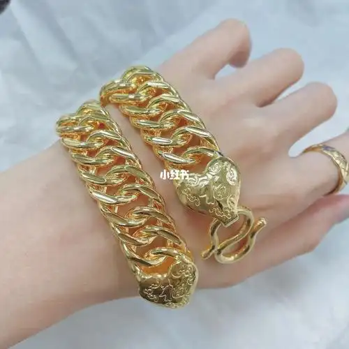 黄金男士大手链