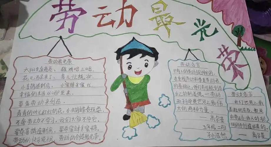 幼儿园勤劳勇敢手抄报幼儿园手抄报