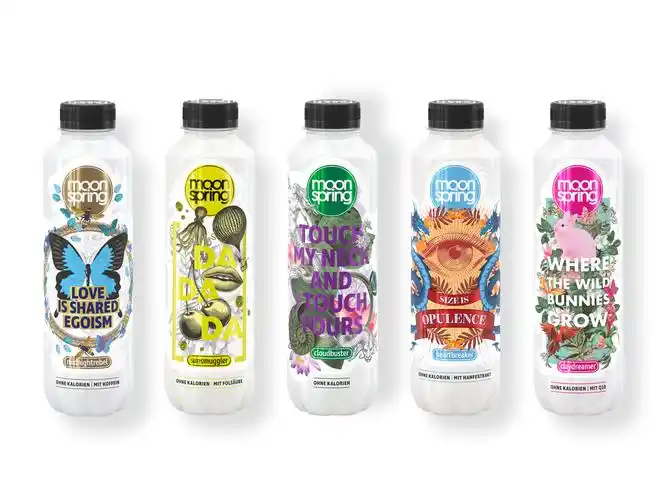 手绘设计风格将丰富色彩与创意元素相互结合的饮料包装设计 深圳饮料