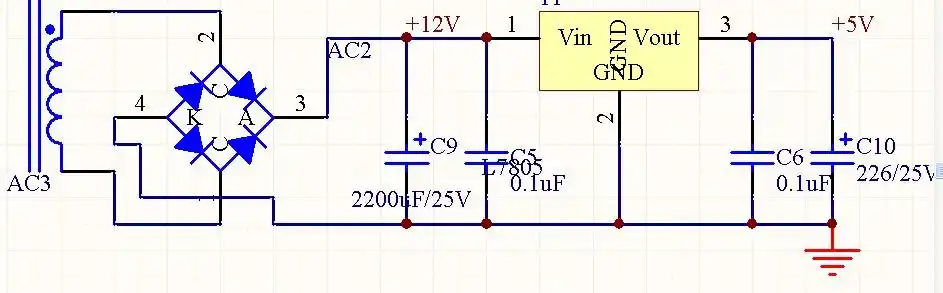 78l05 ws 5v三极稳压管 怎么接