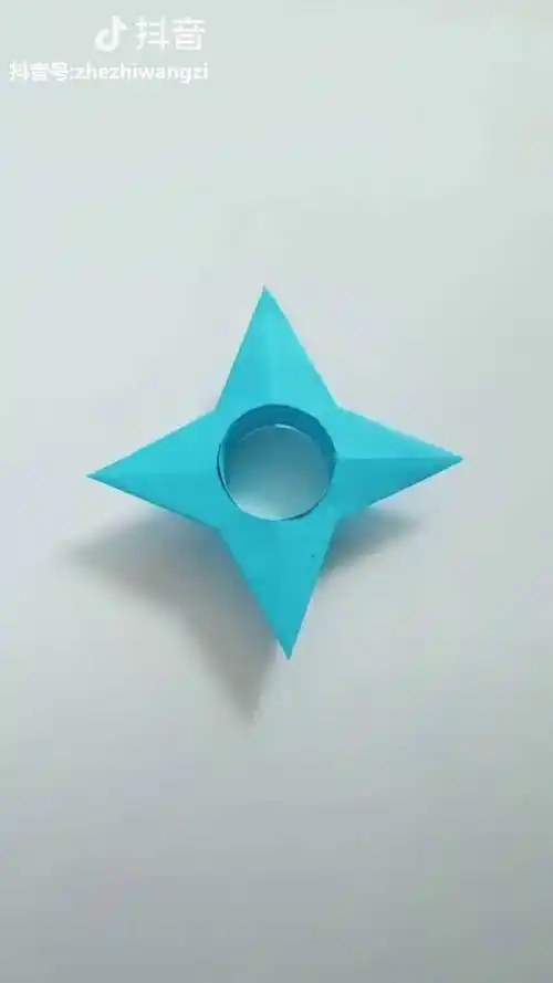 折纸空心圆十字飞镖简单好玩折纸手工