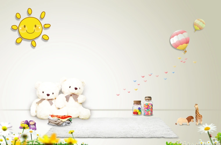 宝宝快乐生活写真海报背景素材