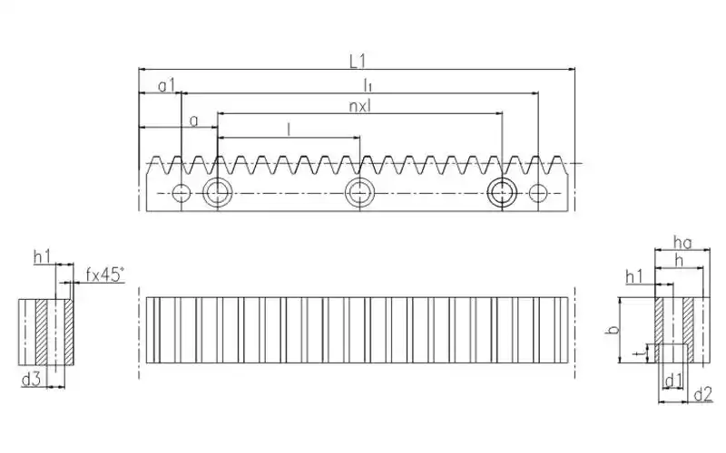 台湾ym-vii齿条 直齿8级精度