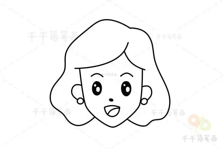 带口诀的简笔画简单画出妈妈头像