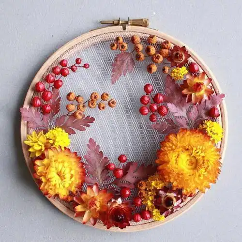 一组好看的干花植物创作欣赏