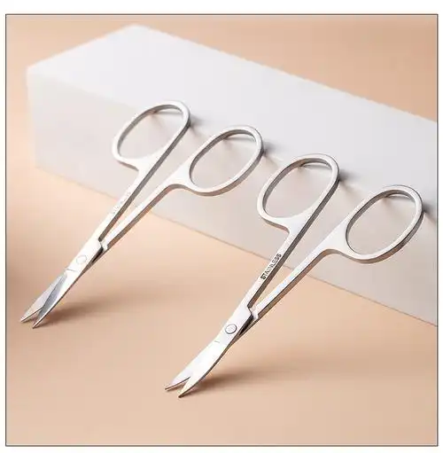 鼻毛小剪子修眉剪刀眉毛鼻毛修剪器不锈钢尖头美容剪睫毛化妆小剪子美