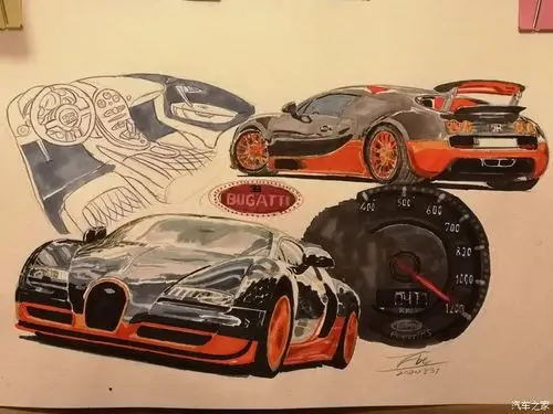 【花young玩汽绘】布加迪威龙