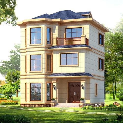 394三层小型别墅设计图纸简单经济型二两间农村自建房欧式70平方