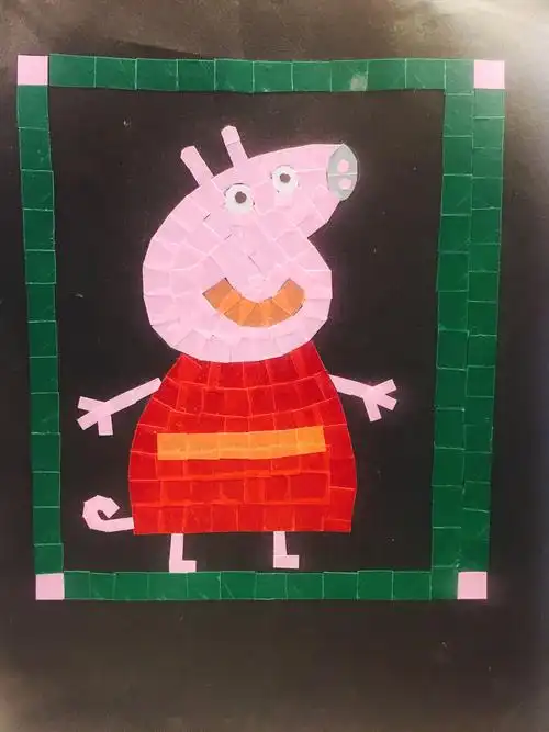 即时贴画,马赛克:小猪佩琦