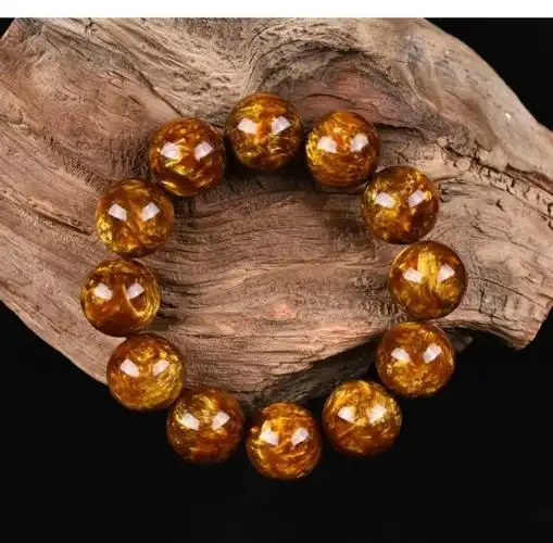 天然金丝海柳手串 男士黑珊瑚收藏级血柳20mm108颗文玩佛珠手链 14mm