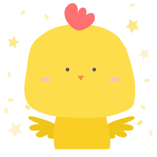 手绘可爱呆萌小鸡半身像pngpsd2000*2000卡通小鸡免抠素材pngpsd2000*