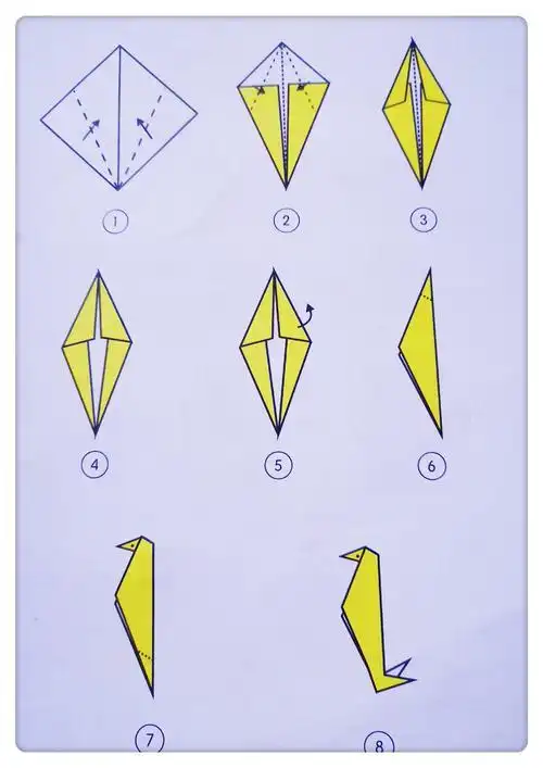 折纸啄木鸟幼儿折纸教程啄木鸟步骤图解折纸教程一只可爱的啄木鸟