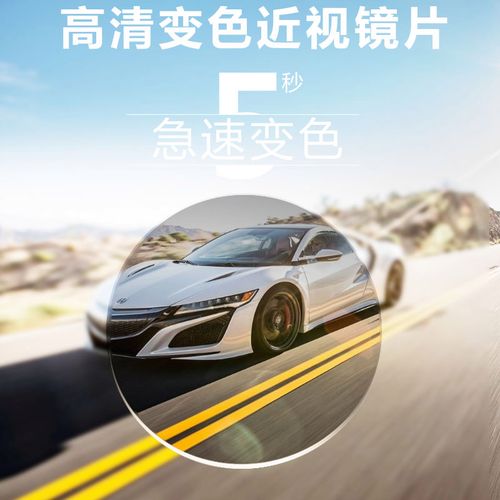 紫外线变色镜片绿膜非球面变色镜156161167树脂镜片