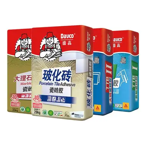 德高瓷砖胶 玻化砖瓷砖粘接剂粘合剂大理石超强力胶白色灰色20kg