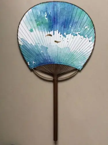 水彩团扇