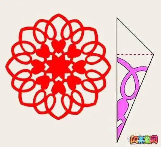 花瓣剪纸图案剪法教程