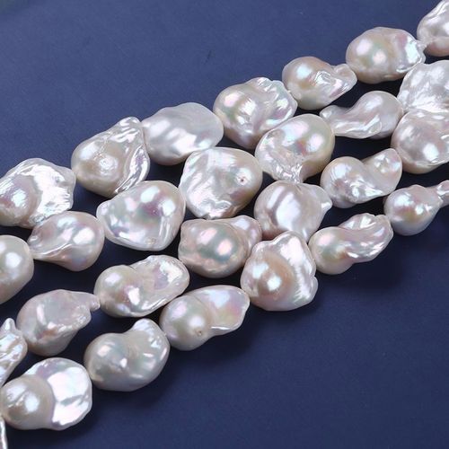 天然珍珠饰品巴洛克diy珍珠项链浅色紫色白色浅蓝纯天然手工