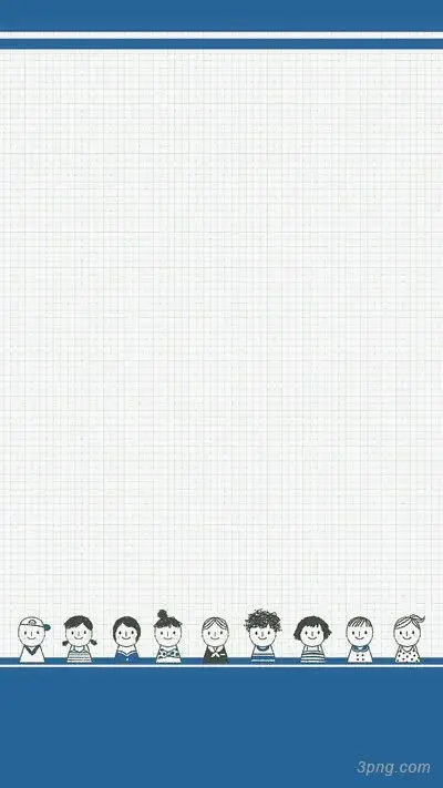 格子可爱背景png素材透明免抠图片卡通手绘