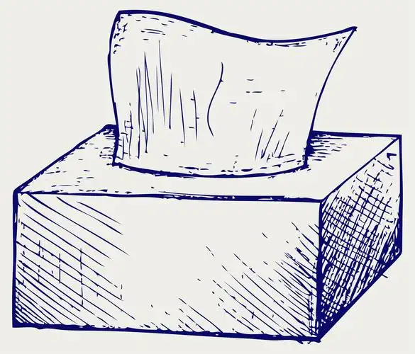 白色,纸巾盒,纸巾,涂写,风格