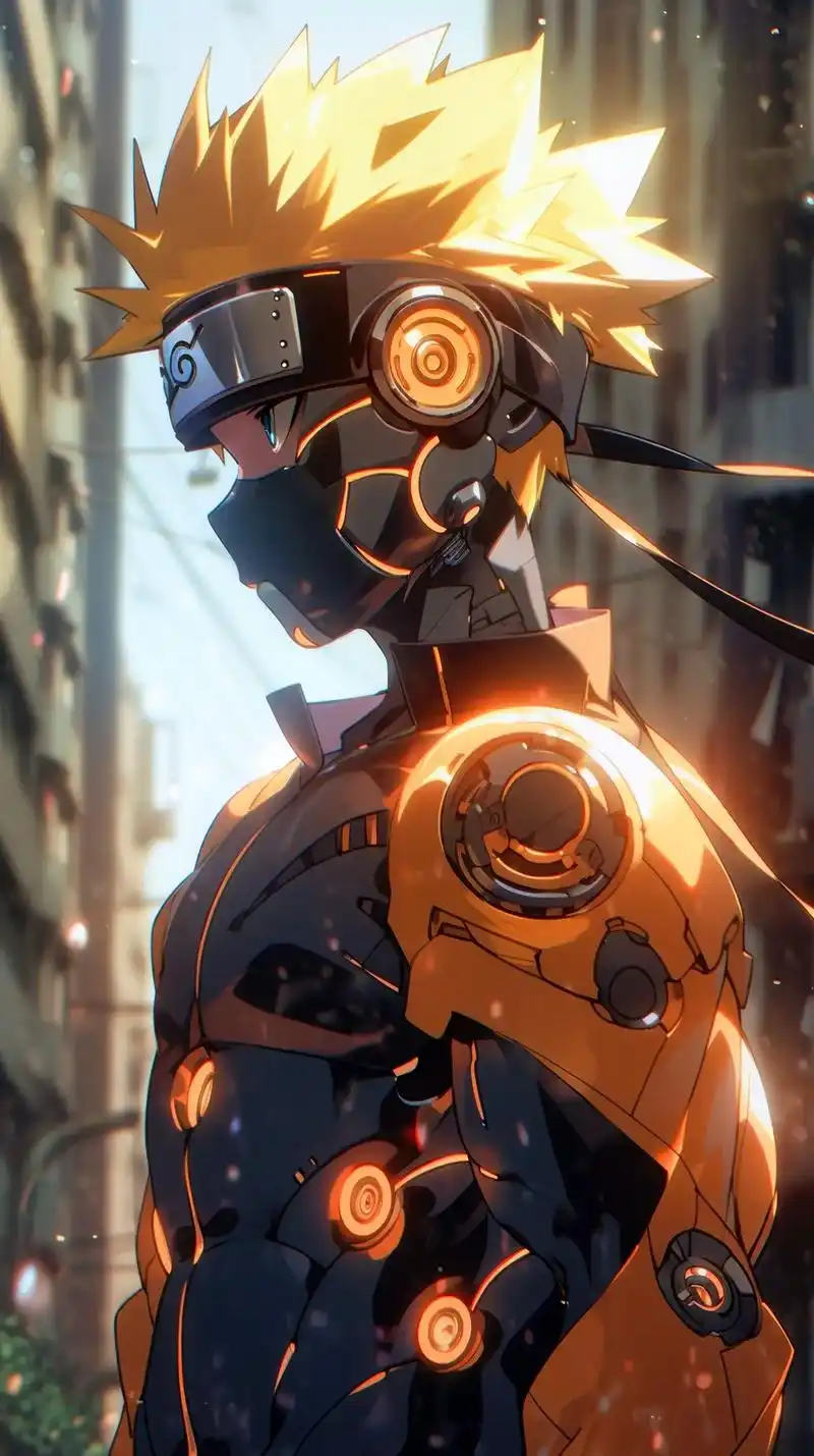 一波超级帅的机甲赛博风漩涡鸣人!#midjourney #a - 抖音