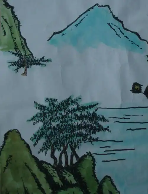 前锋学校一年级三班李涵宁:《山水》