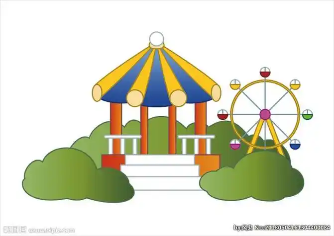 我的小天地公园简笔画