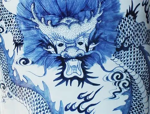 景德镇手绘龙纹1米8至3米青花瓷大花瓶