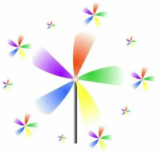 开心园市场园中二班手工《大风车》