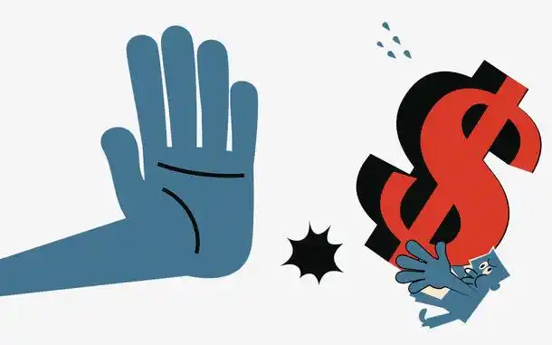 拒绝手势,金钱,姿势,违法交易