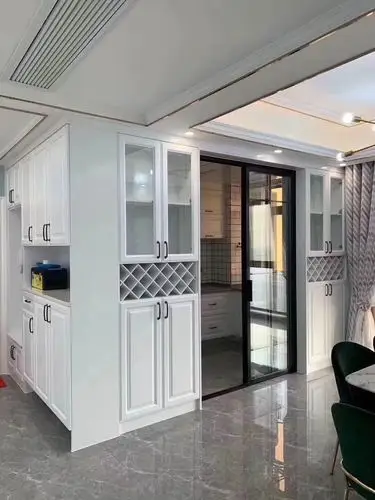 张家界中达装饰公司设计效果图推荐--厨房移门隔断柜