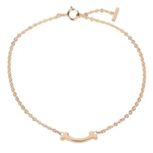 [9.9新]蒂芙尼tiffany 750玫瑰金微笑手链