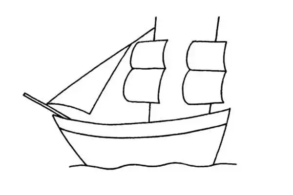 帆船简笔画步骤图教程及图片大全,图片,简笔画-学笔画
