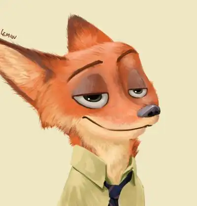 《疯狂动物城》狐狸尼克,单纯的喜欢它迷离又慵懒的眼神,这大概是我最