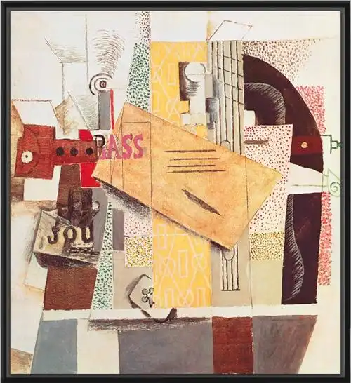 【新品】毕加索立体主义油画 现代客厅书房装饰画-俱乐部的王牌