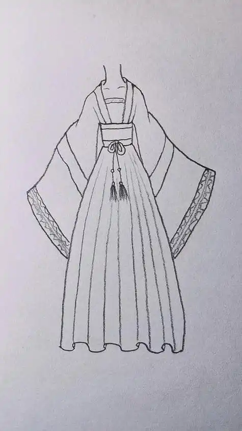 怎么画古装衣服简笔画好看全身动漫男简笔画教程古风汉服简笔画怎么画