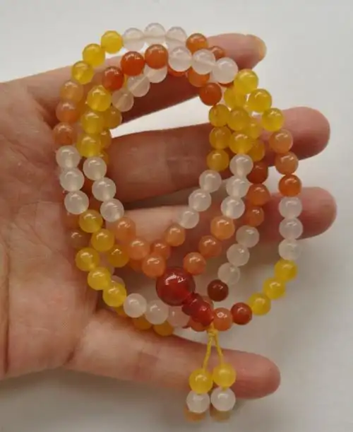 新疆金丝玉手链 手工玉石手链 戈壁彩玉手串厂家批发