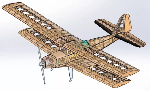 航模飞机骨架图纸 solidworks设计 dxf平面图