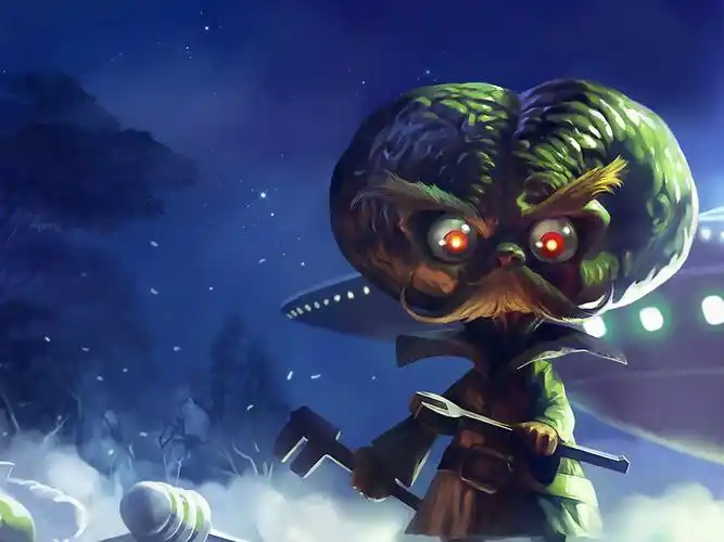 英雄联盟,大发明家,黑默丁格,皮肤,第三类接触,游戏英雄联盟壁纸图片