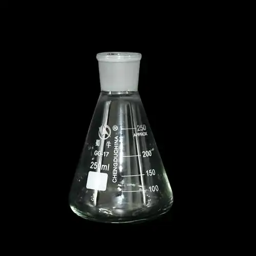 标准口三角烧瓶250ml24磨口玻璃瓶高温锥形瓶实验烧杯器材