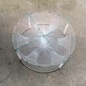 不锈钢白色圆形捕鱼笼虾笼小鱼虾网河虾捕小白条渔网抓鱼神奇 5进口33