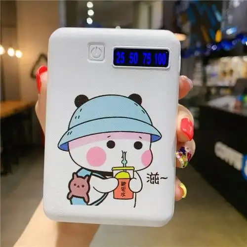 10000毫安大容量卡通充电宝迷你可爱安卓手机全通用移动电源6000m标配