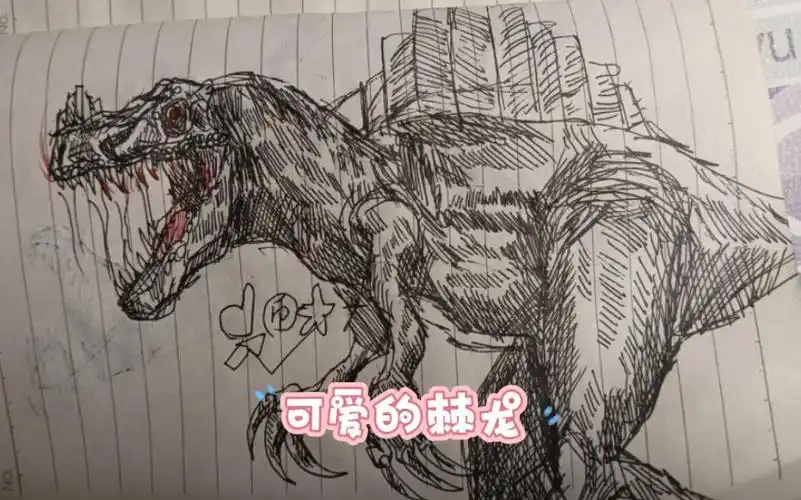 今天来画棘龙 going(超级恐龙)