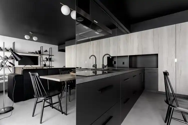 黑灰现代感,极简风公寓设计!