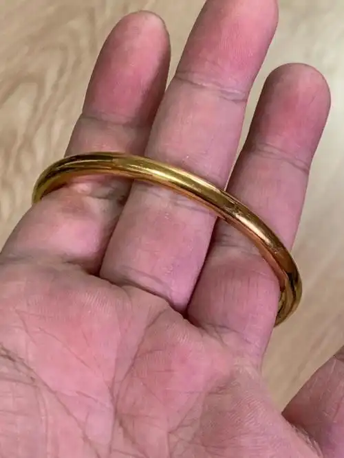 光圈黄金手镯加重20g完美收工