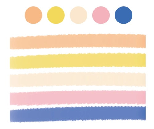 马卡龙色配色方案——(活泼明朗)